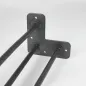 Preview: 3-Piece Industrial Anthracite Steel Table Legs Table Frame HAIRPIN